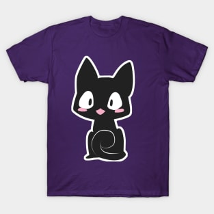 Kawaii Black Cat T-Shirt